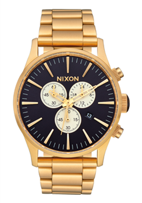 Nixon Sentry Chrono Watch in All Gunmetal | Boardertown