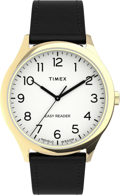 Timex Easy Rider Gen1 Leather Watch - Gold/Black/White