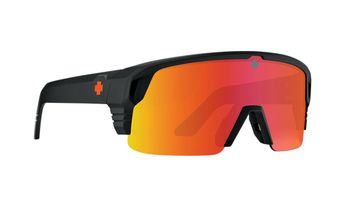 Spy Monolith 50/50 Sunglasses - Matte Black/Happy Bronze Orange Spectra Mirror