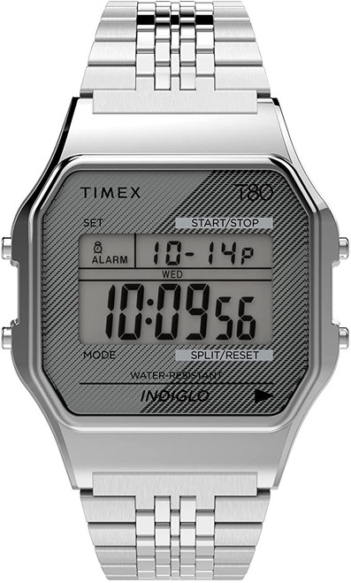 Timex T80 34mm Stainless Steel Bracelet Watch