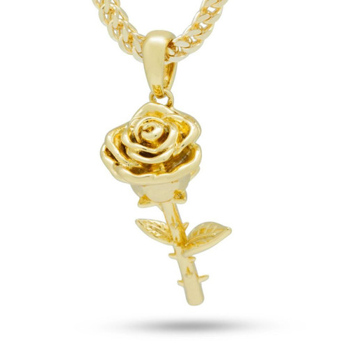 Rose Charm Necklace - Gold