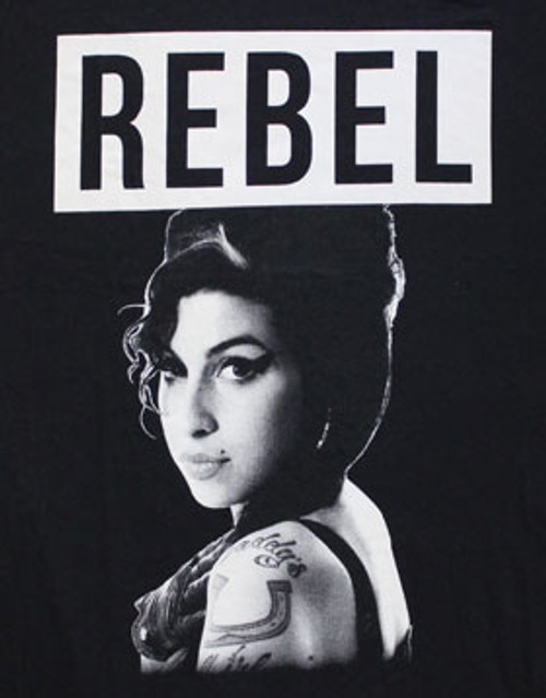 Goodie Two Sleeves Amy Winehouse Rebel Tee - Black