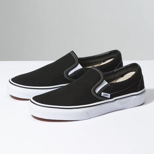 Vans Classic Slip-On Shoes -  Black