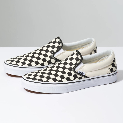 Vans Classic Slip-On Shoes - Black/White Checkerboard