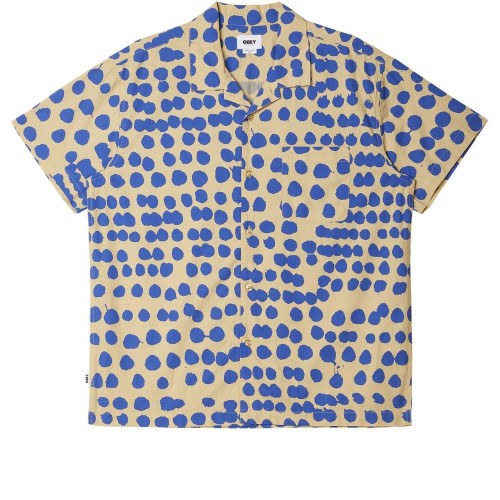 Obey Connect Woven Short Sleeve Shirt - Irish Cream Multi