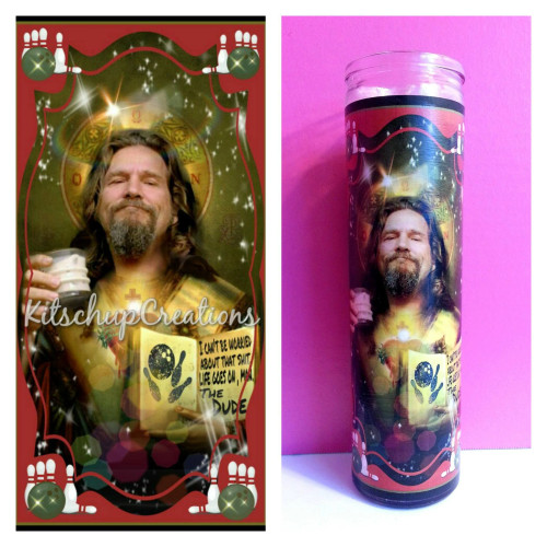 Kitschup Creations Celebrity Prayer Candle St Lebowski