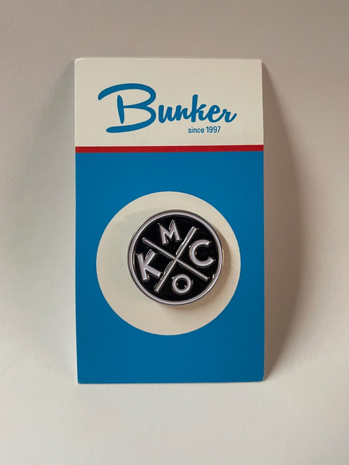 Bunker KCMO ENAMEL PIN BLACK/WHITE