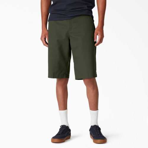 Dickies Workwear Skateboarding Slim Fit Shorts - Olive Green