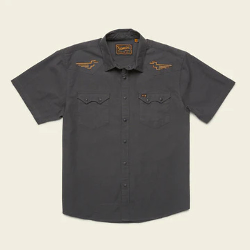 (SALE!!!) Howler Crosscut Deluxe SS Button-Up Shirt - Black Chambray