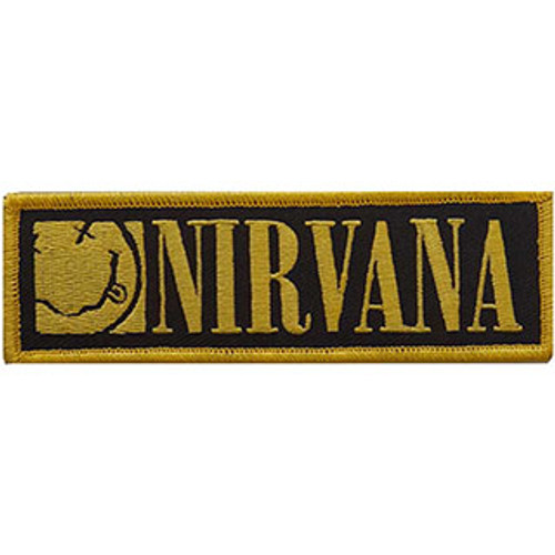 Officially Licensed Nirvana Rectangle Smiley Patch - Yellow/Black