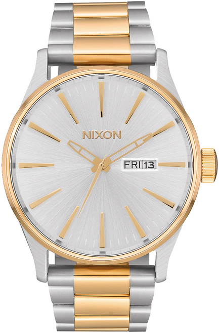 Nixon Sentry SS Watch - Silver/Gold