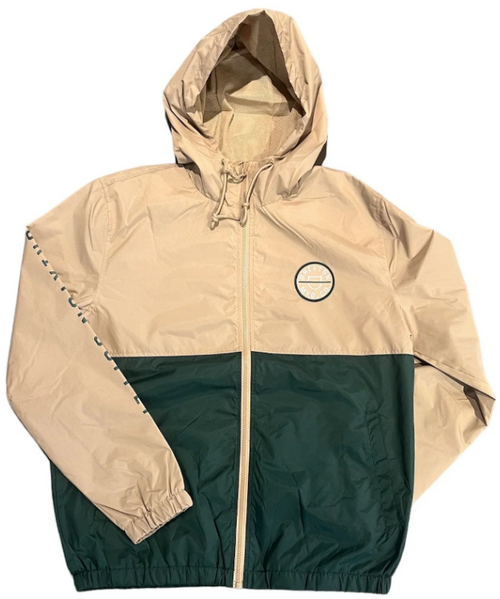 Brixton Claxton Crest LW Zip Hood Jacket - Sand/Pine Needle