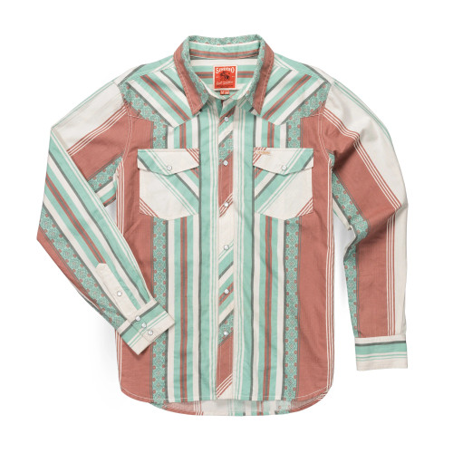 Sendero Serape Pearl Snap Shirt - Retro Stripe