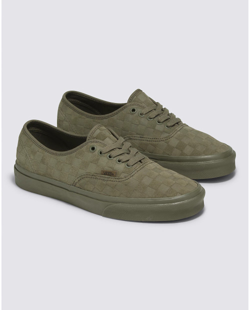 Vans Authentic Shoe - Mono Checkerboard Olive