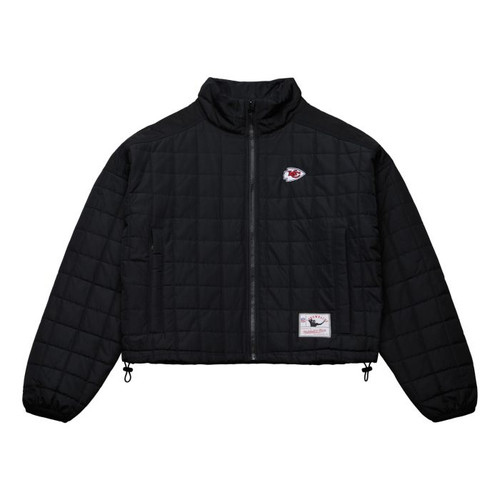 (SALE!!!) Mitchell and Ness Women's Quilted Puffer Jacket Kansas City Chiefs - Black