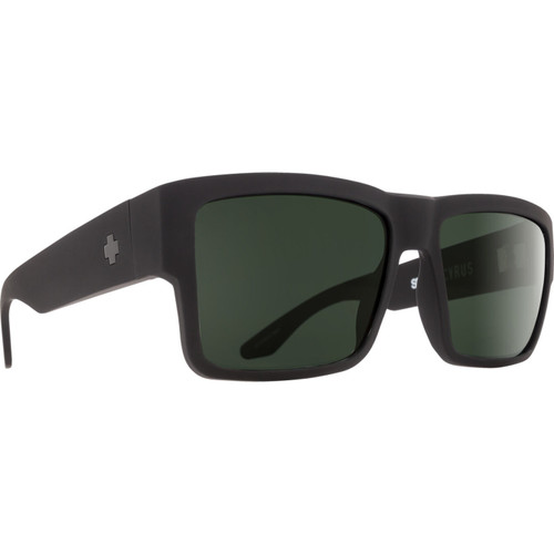 Spy Cyrus Sunglasses - Soft Matte Black/HD Plus Grey Green Polarized