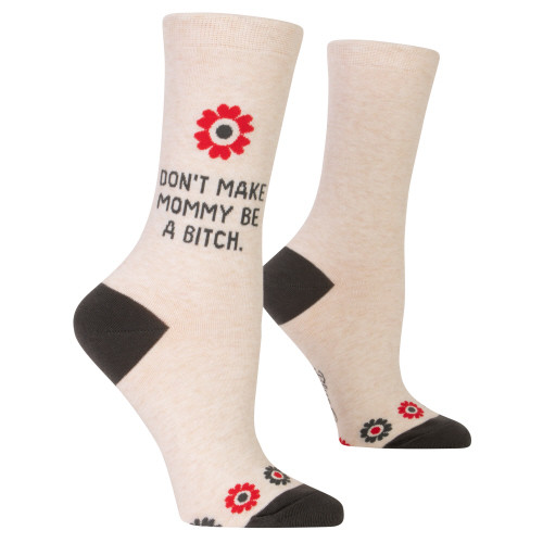 Blue Q Women's Crew Socks - Don't Make Mommy