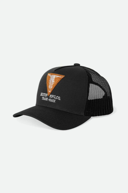 Brixton Gunston Netplus Trucker Hat - Black/Black