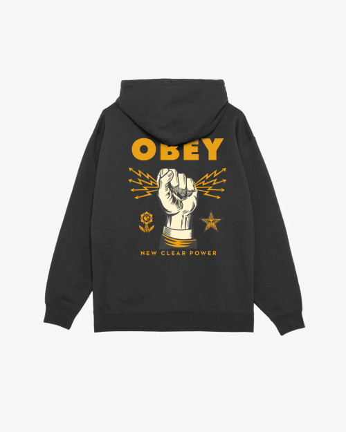 Obey New Clear Power Heavyweight Hoodie - Black