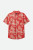 Brixton Charter Print Woven SS Button Up Shirt - Red Casa/Oatmilk Floral