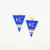 Kansas City Kc Blue Pennant Large Earrings - Blue/Gold