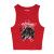 Ed Hardy Panther Flame Rib Tank Top - Cherry Red