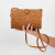 Bali Harvest Rattan Purse Wallet Clutch Crossbody - Brown Water Drop