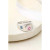 Rhinestone Star Square Signet Ring - Silver