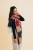 Multi Colored Checkered Scarf w/ Tassels - Black
