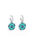 EB and Co. Kansas City Teal Soccer Ball Huggie Hoop Earrings