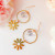 Daisy in Hoop Earrings Raw Brass