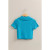 Double Zero Everyday Button-Front Crop Sweater Top - Aqua Blue