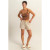 (SALE!!!) Double Zero Drawstring Waist Gingham Shorts - Taupe/White