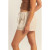 (SALE!!!) Double Zero Drawstring Waist Gingham Shorts - Taupe/White