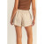 (SALE!!!) Double Zero Drawstring Waist Gingham Shorts - Taupe/White