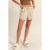 (SALE!!!) Double Zero Drawstring Waist Gingham Shorts - Taupe/White