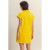 (SALE!!!) Double Zero Half Zip Up Mock Neck Mini Dress - Sunflower