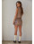 Knit Crew Neck Sleeveless Side Shirring Mini Dress - Mocha