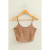 Basic Cropped Cami - Chocolate Milk