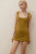 Lara Daisy Square Neck Active Mini Jersey Skort Dress - Mustard Olive