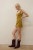 Lara Daisy Square Neck Active Mini Jersey Skort Dress - Mustard Olive