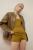 Lara Daisy Square Neck Active Mini Jersey Skort Dress - Mustard Olive
