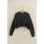 Hyfve Cropped Knit Sweater with Crew Neck -  Black Hyfve Cropped Knit Sweater with Crew Neck -  Black