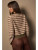 Le Lis Long Sleeve Stripe Cardigan - Beige / Brown Stripe
