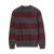Brixton Men's Midnight Crew Sweater - Black / Port Stripe