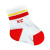 Carly Rae Kansas City Crew Socks Baby - White with Red & Yellow Stripes