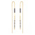 Amano Studio Miyuki Seed Bead Threader Earrings - Bone / Black