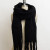 Cozy Knit Scarf with Tassles - Black Cozy Knit Scarf with Tassles - Black