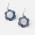 Mattie Jules Studio Fire Burned Glass and Sterling Silver Earrings  - Prairie Summer