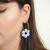 Sleepy Mountain Periwinkle Daisy Hoop Earrings